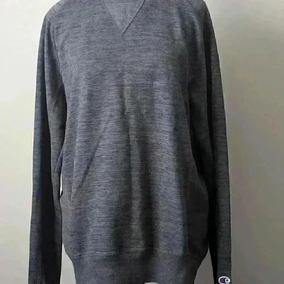 Champion Crew Neck Sweater -- Size M -- Heather Gray Varsity Athletic - Picture 8 of 10
